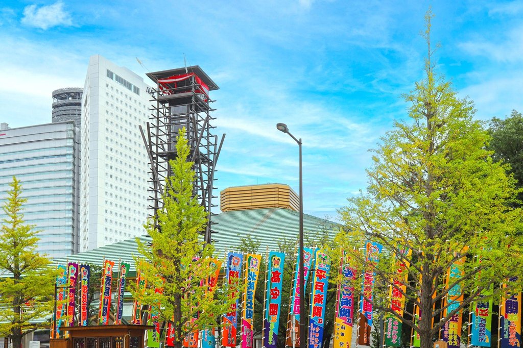 Daily schedule at sumo tournament