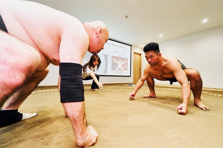 Interactive sumo experience at Sumo Studio Osaka