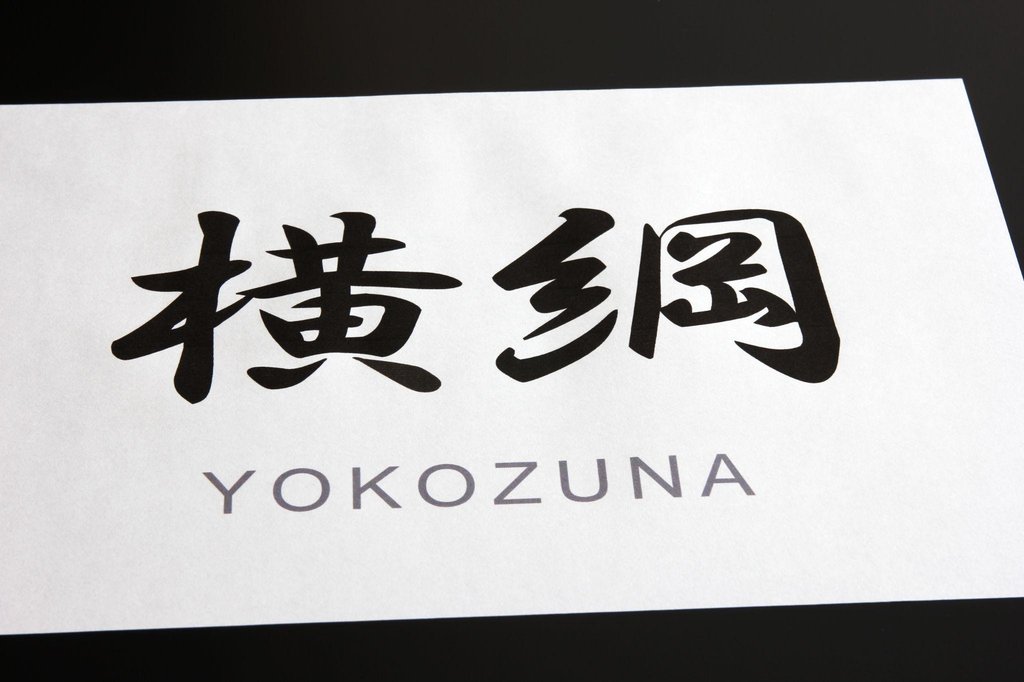 Sumo wrestler wearing traditional mawashi belt