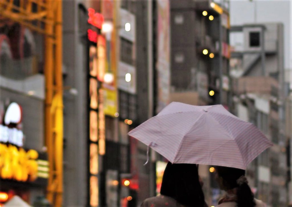Children playing at indoor playground in Namba on rainy day