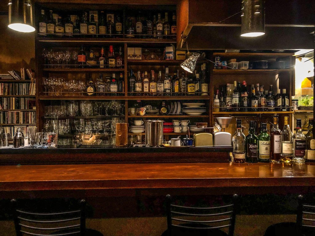 Secret entrance to hidden bar in Osaka