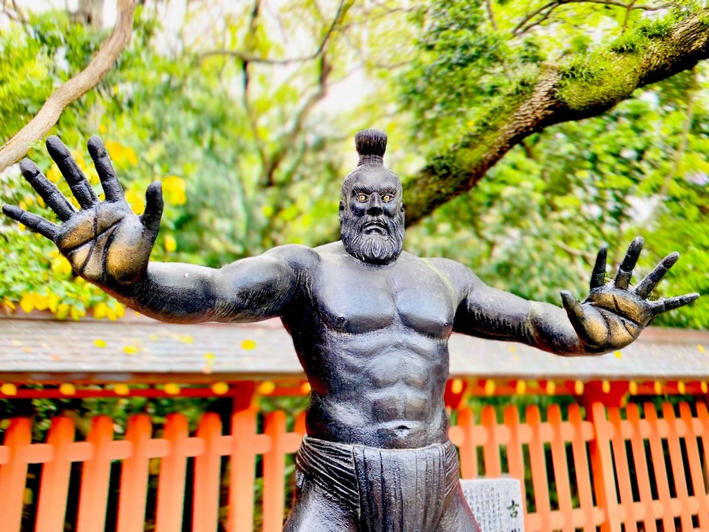 Meeting sumo wrestlers in Tokyo