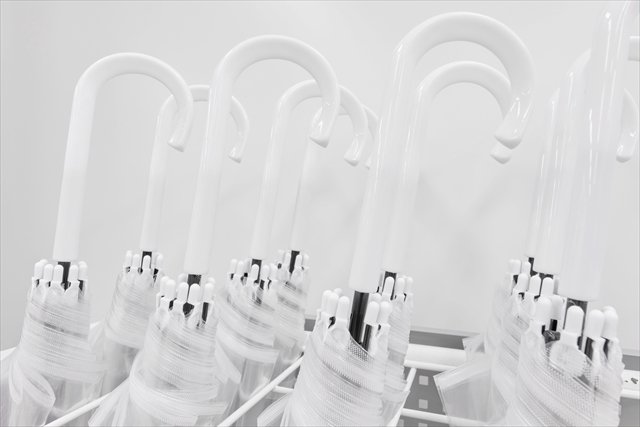 Convenience store umbrella display in Osaka
