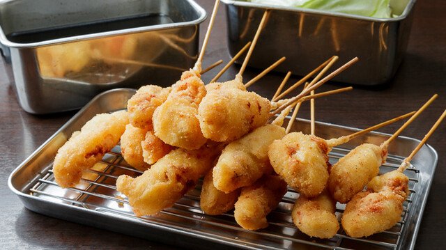 Kushikatsu skewers at Naniwa Musume izakaya