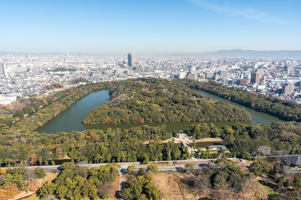 Historical Osaka day trip route from Kyoto