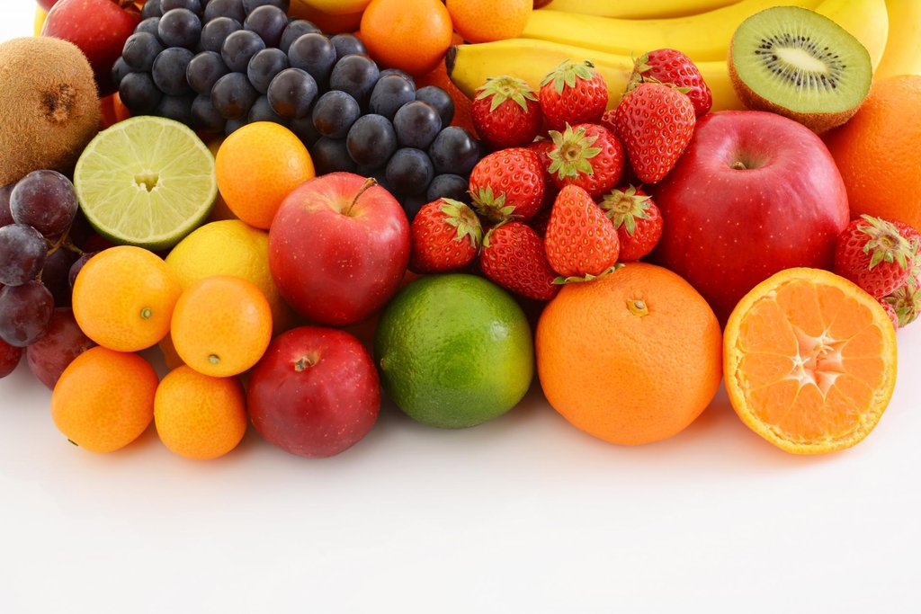Fresh fruit display at Kuromon Market