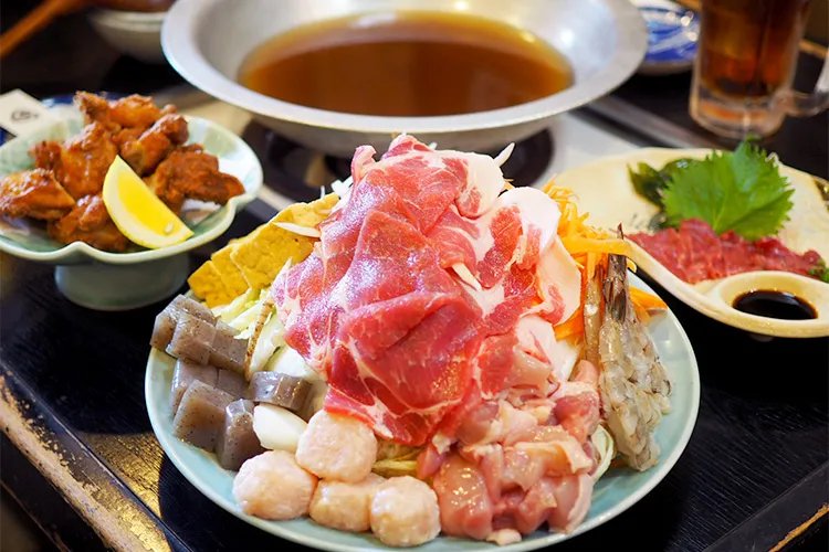 Chanko-nabe served at sumo-themed restaurant