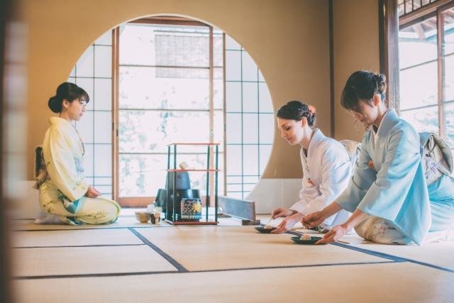 Tea ceremony osaka experience in progress