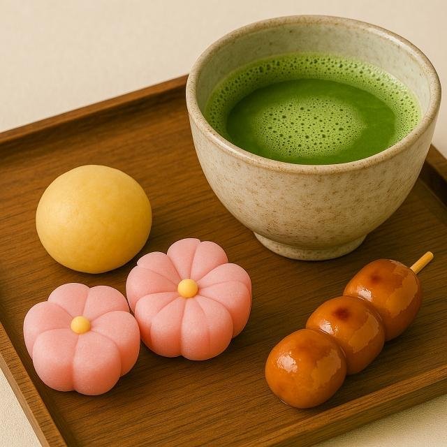 Whisking matcha with bamboo whisk at tea ceremony osaka