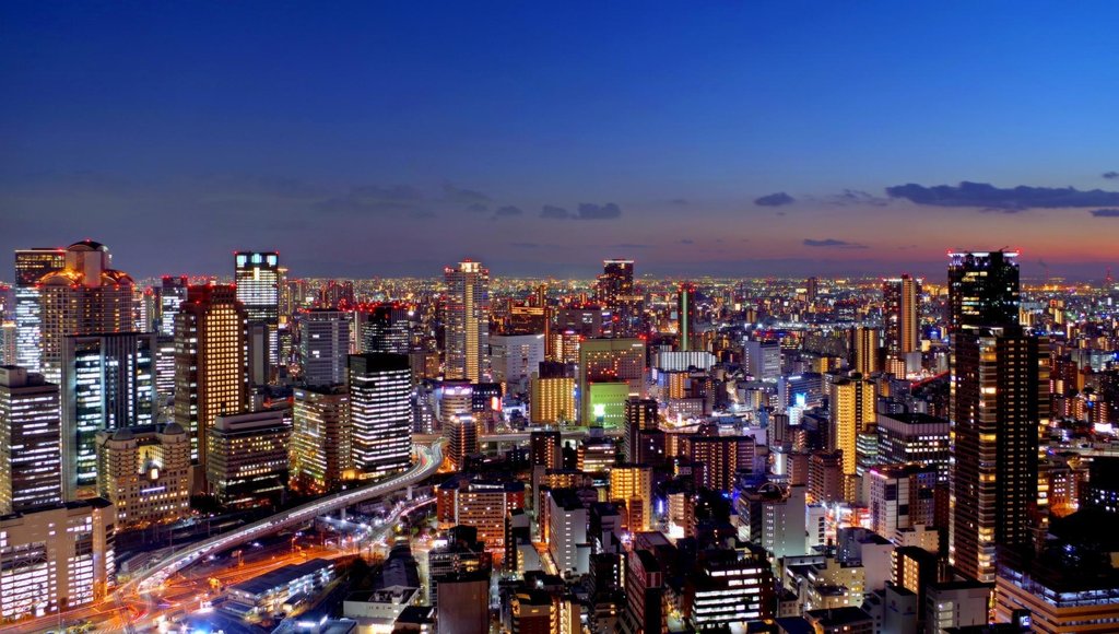 Osaka nightlife districts comparison at night