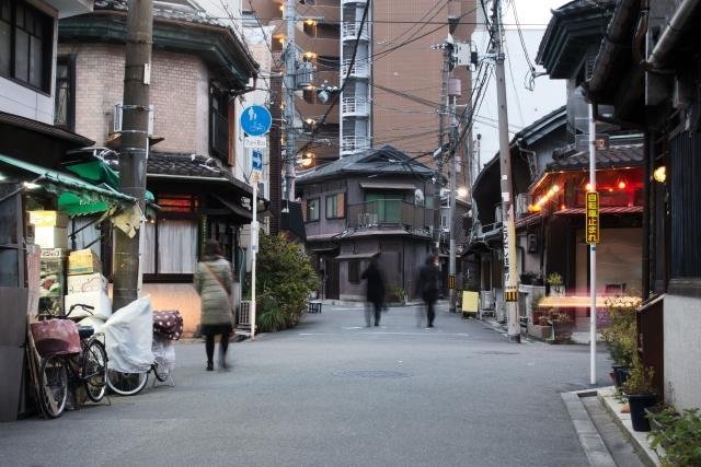 Traditional street in Nakazakicho near Umeda