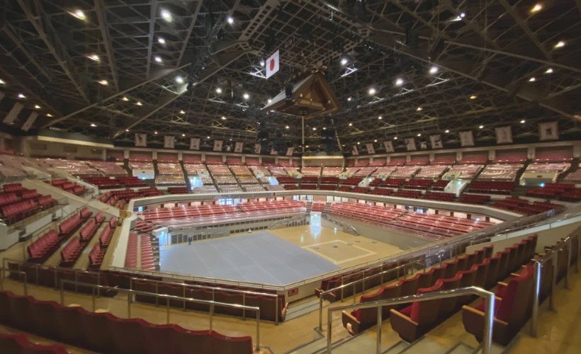 Architectural details of Ryogoku Kokugikan