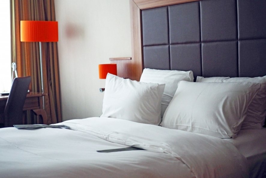 Mid-range hotel room in Osaka