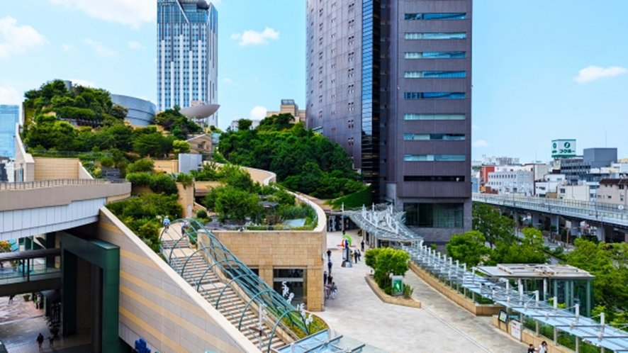 Namba Parks rooftop garden terrace