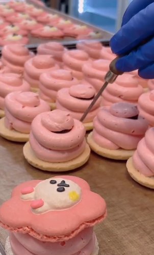 Hand-painted Korean macarons at Koko Macaron