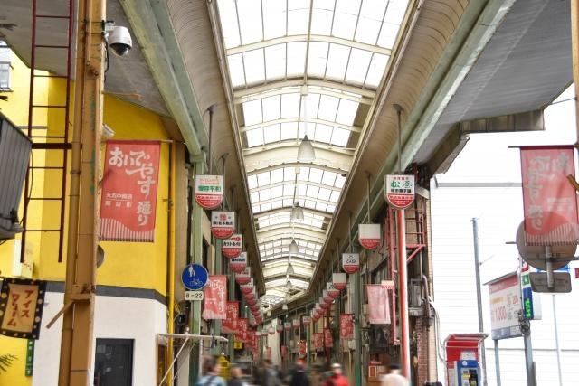 Traditional shopping arcade in Nakazakicho
