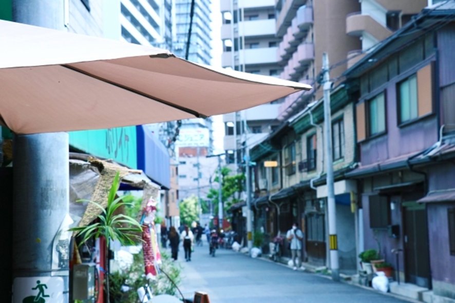 Backstreets of Nakazakicho neighborhood