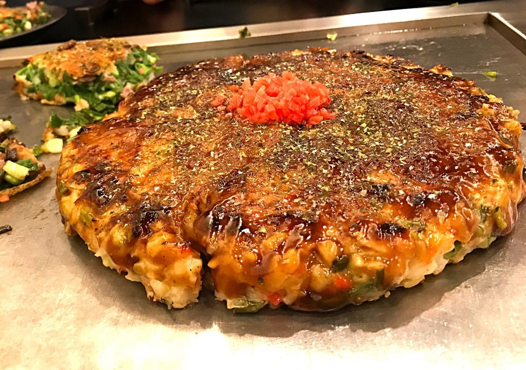 Vegan okonomiyaki options in Osaka