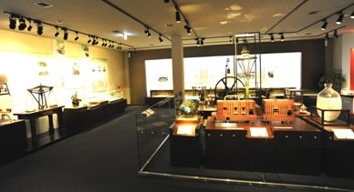 Exhibition room at Japan Mint Museum
