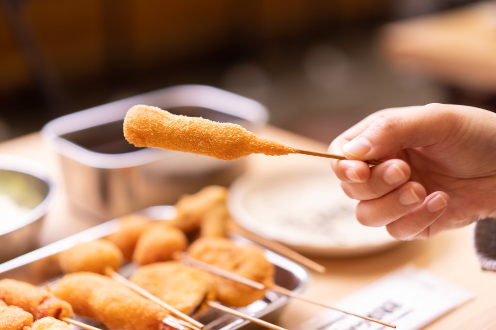Kushikatsu skewers at Daruma Dotonbori