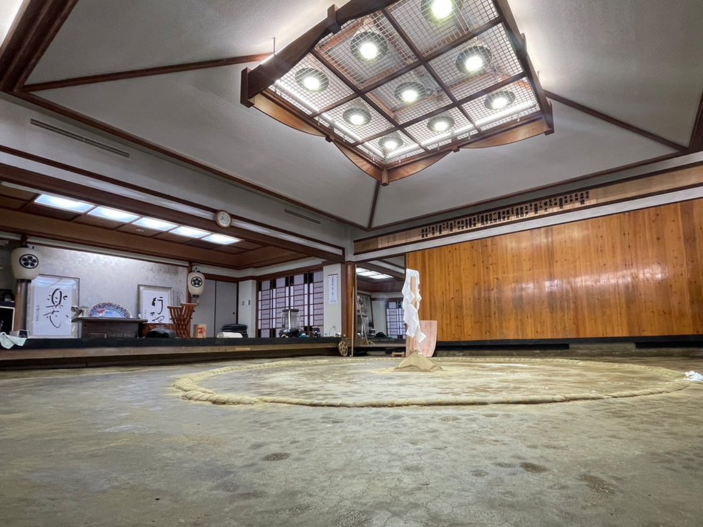 Inside Tatsunami Stable training room